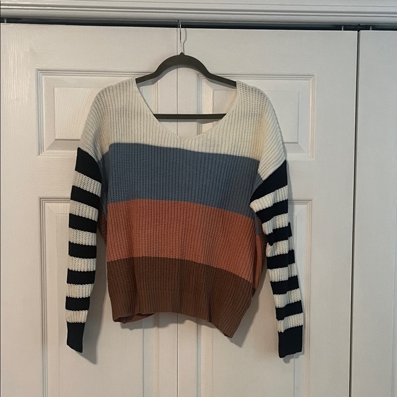 Main Strip Colorblock Striped Sweater - Picture 1 of 3